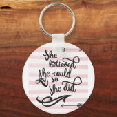 Ze geloofde dat ze dat kon. sleutelhanger (Voorkant)