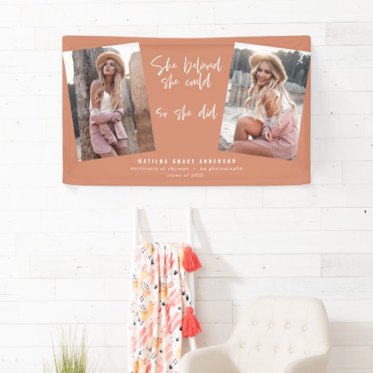 Ze geloofde dat ze dat kon zodat ze afstuderen ban spandoek (Insitu)