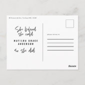 Ze geloofde dat ze dat kon zodat ze afstuderen pos briefkaart (Achterkant)