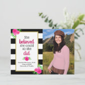 Ze geloofde dat ze de foto van de GraduPartij kon  Kaart (Staand voorkant)