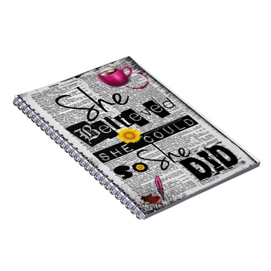 Ze geloofde dat ze de Spiral Journal kon halen Notitieboek (Rechterzijde)