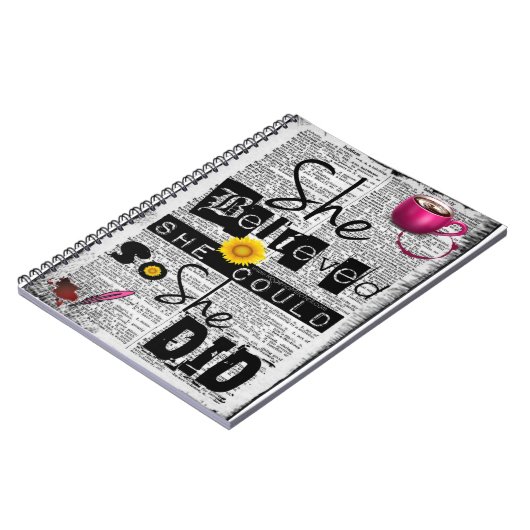 Ze geloofde dat ze de Spiral Journal kon halen Notitieboek (Linkerzijde)