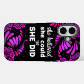 Ze geloofde dat ze de zwarte Magenta bloem kon dra Case-Mate iPhone Case (Achterkant (horizontaal))