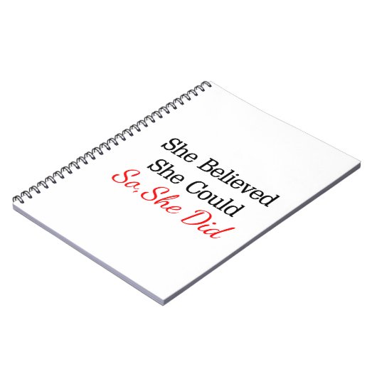 Ze geloofde dat ze... dus dat deed ze. notitieboek (Linkerzijde)