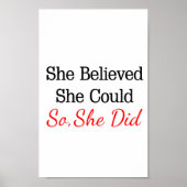 Ze geloofde dat ze... dus dat deed ze. poster (Voorkant)