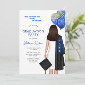 Ze geloofde dat ze een afstudeerfeest kon fotograf kaart (Staand voorkant)