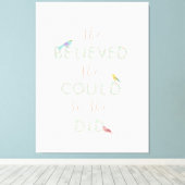 Ze geloofde dat ze een feminist van de vogelgriep canvas afdruk (Insitu (Houten vloer))