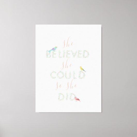 Ze geloofde dat ze een feminist van de vogelgriep canvas afdruk (Voorkant)