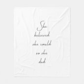 Ze geloofde dat ze een Inspirerend prijsopgave kon Fleece Deken (Voorkant)