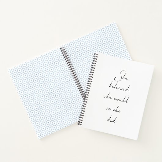 Ze geloofde dat ze een Inspirerend prijsopgave kon Notitieboek (Binnen)