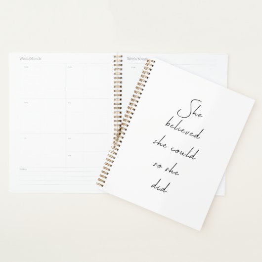 Ze geloofde dat ze een Inspirerend prijsopgave kon Planner (Display)