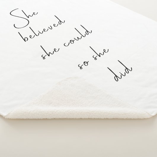 Ze geloofde dat ze een Inspirerend prijsopgave kon Sherpa Deken (3/4)