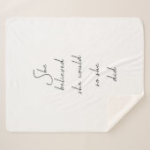 Ze geloofde dat ze een Inspirerend prijsopgave kon Sherpa Deken (Voorkant (horizontaal))