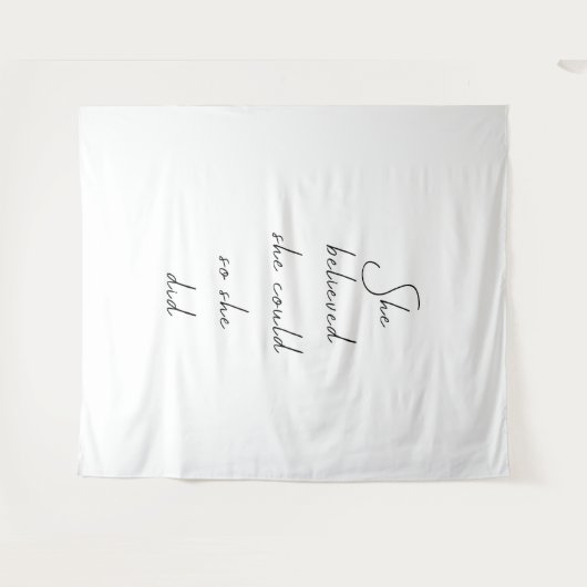 Ze geloofde dat ze een Inspirerend prijsopgave kon Wandkleed (Voorkant (horizontaal))