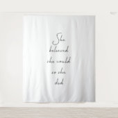 Ze geloofde dat ze een Inspirerend prijsopgave kon Wandkleed (Voorkant)