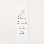 Ze geloofde dat ze een Inspirerend prijsopgave kon Yogamat (Voorkant)