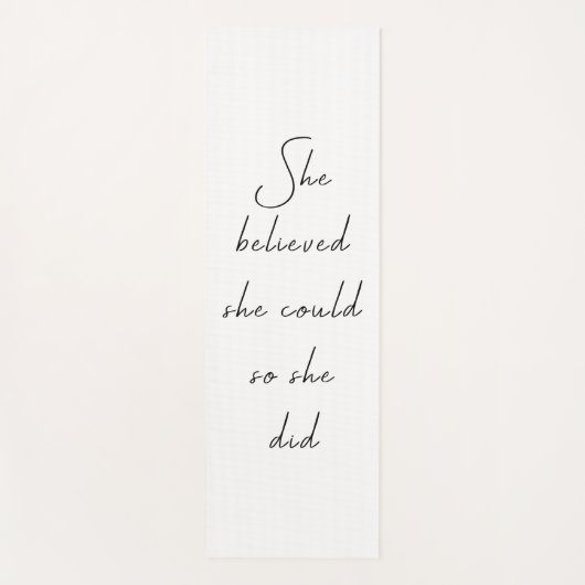 Ze geloofde dat ze een Inspirerend prijsopgave kon Yogamat (Voorkant)