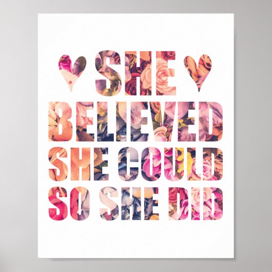 Ze geloofde dat ze een Inspirerend uitspraak kon V Poster (Voorkant)
