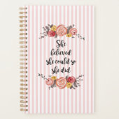 Ze geloofde dat ze een roze strepventilator kon ma planner (Voorkant)