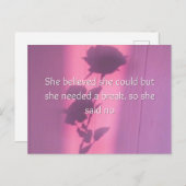 Ze geloofde dat ze grappig feministisch Motivatie Feestdagenkaart (Voorkant / Achterkant)