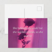 Ze geloofde dat ze grappig feministisch Motivatie  Feestdagenkaart (Voorkant / Achterkant)