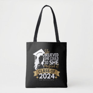 Ze geloofde dat ze het kon dus behaalde ze het 202 tote bag