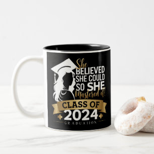 Ze geloofde dat ze het kon dus behaalde ze het 202 tweekleurige koffiemok
