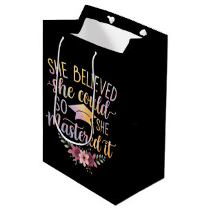 Ze geloofde dat ze het kon dus behaalde ze het afg medium cadeauzakje