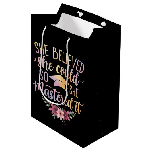 Ze geloofde dat ze het kon dus behaalde ze het afg medium cadeauzakje (Voorkant Gekanteld)