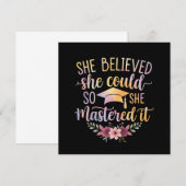 Ze geloofde dat ze het kon dus behaalde ze het afs kaart (Voorkant / Achterkant)