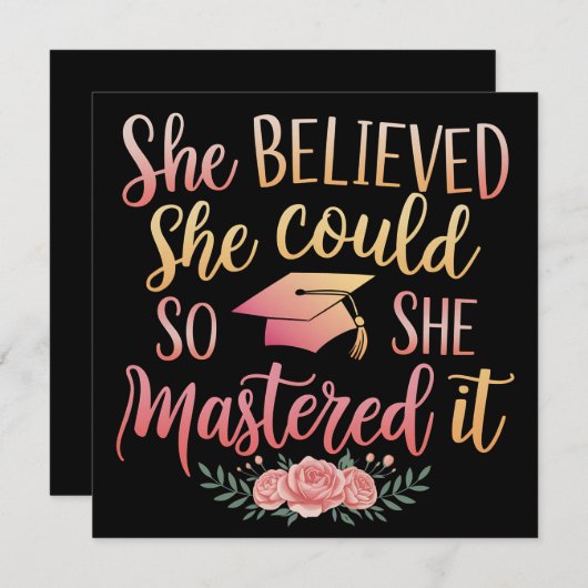 Ze geloofde dat ze het kon dus beheerste ze het kaart (Voorkant / Achterkant)