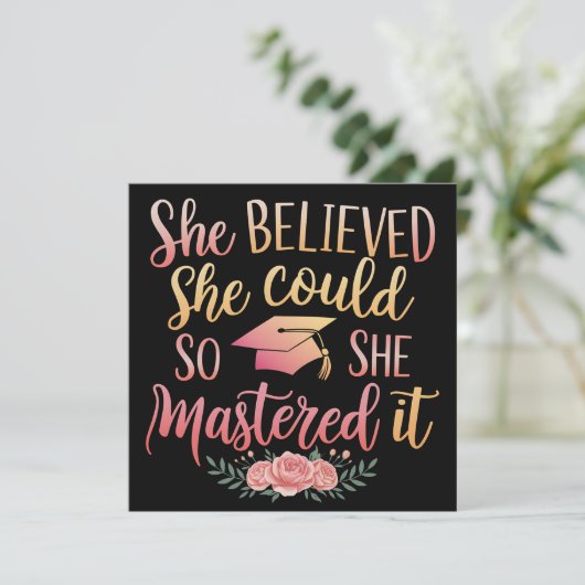 Ze geloofde dat ze het kon dus beheerste ze het kaart (Staand voorkant)