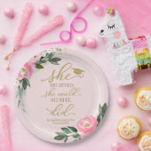 Ze geloofde dat ze het kon, dus deed ze Afstudeerd Papieren Bordje (Feest)