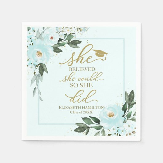 Ze geloofde dat ze het kon, dus deed ze Afstudeerd Servet (Voorkant)