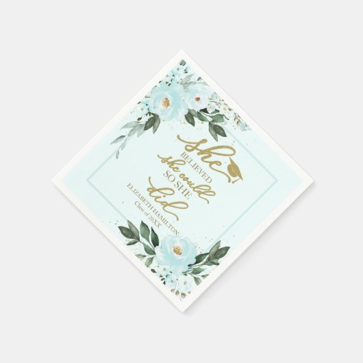 Ze geloofde dat ze het kon, dus deed ze Afstudeerd Servet (Hoek)