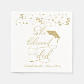 Ze geloofde dat ze het kon, dus deed ze Afstudeerd Servet (Voorkant)