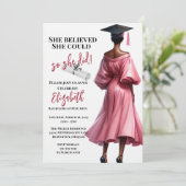 Ze geloofde dat ze het kon dus deed ze afstuderen kaart (Staand voorkant)