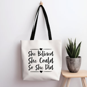 Ze geloofde dat ze het kon, dus deed ze Canvas tas