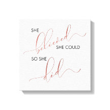 Ze geloofde dat ze het kon, dus deed ze een inspir