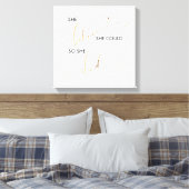 Ze geloofde dat ze het kon, dus deed ze een inspir canvas afdruk (Insitu (Slaapkamer))