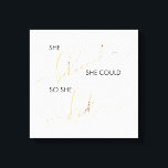 Ze geloofde dat ze het kon, dus deed ze een inspir canvas afdruk<br><div class="desc">Onze typografie citaat stretched canvas muurkunst bevat het citaat "Ze gelooft dat ze kon, dus ze deed." Geloof en deed zijn in een prachtig kalligrafie schrift belettering rijkelijk versierd met faux gouden folie, die prachtig contrasteert met de rest van het citaat in een diep, rijk zwart modern sans serif belettering....</div>