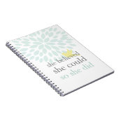 Ze geloofde dat ze het kon, dus deed ze een notebo notitieboek (Rechterzijde)