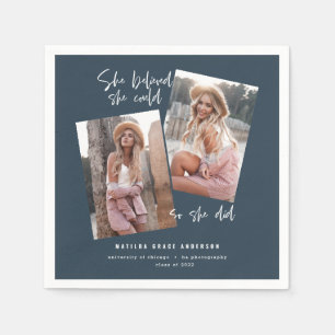 Ze geloofde dat ze het kon dus deed ze eindexamen  servet