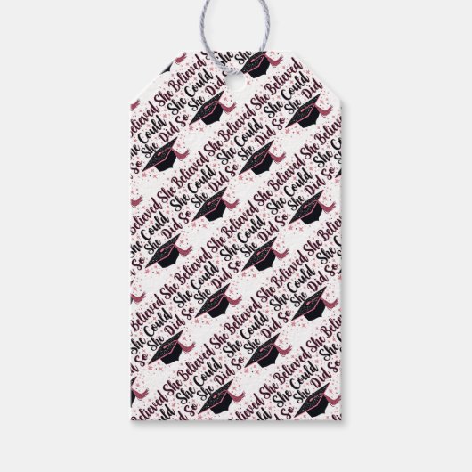 Ze geloofde dat ze het kon, dus deed ze het cadeaulabel (Voorkant)