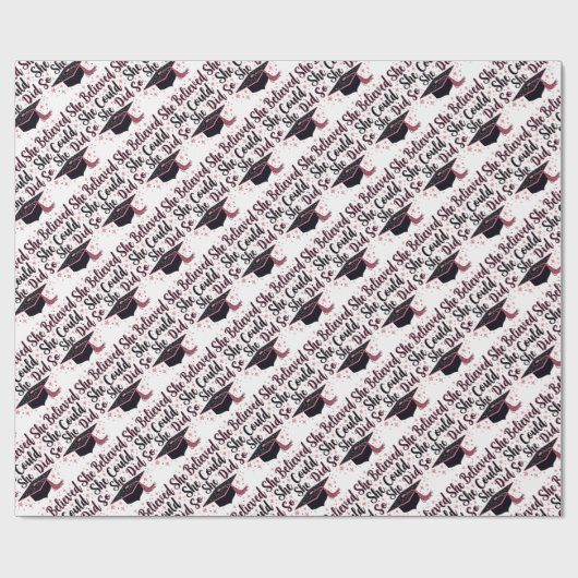 Ze geloofde dat ze het kon, dus deed ze het cadeaupapier (Vlak)