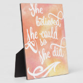 Ze geloofde dat ze het kon, dus deed ze het fotoplaat (Zijkant)