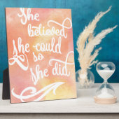 Ze geloofde dat ze het kon, dus deed ze het fotoplaat (Zijkant)