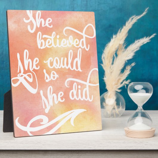 Ze geloofde dat ze het kon, dus deed ze het fotoplaat (Zijkant)