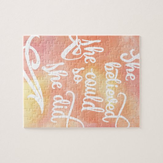 Ze geloofde dat ze het kon, dus deed ze het legpuzzel (Horizontaal)