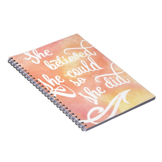 Ze geloofde dat ze het kon, dus deed ze het notitieboek (Rechterzijde)